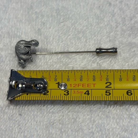 Charming Beaver Silver Tone Hat/Scarf Lapel Hijab Pin Brooch - Picture 5 of 12